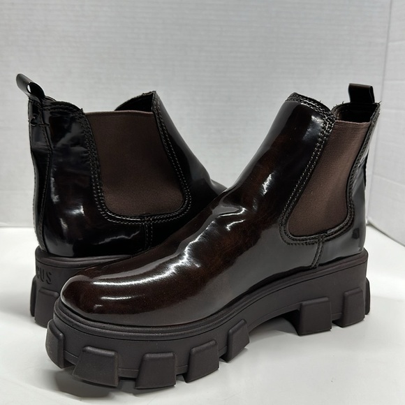 Circus by Sam Edelman Darielle Platform Lug Sole Boots Chestnut Brown Size 11 - Picture 5 of 9